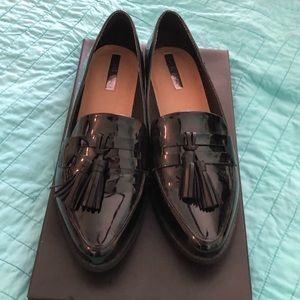 Patent dress loafers